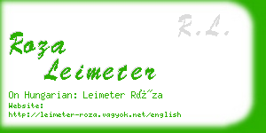 roza leimeter business card